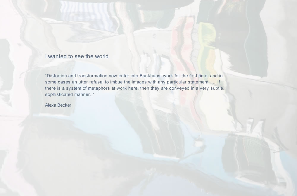 I wanted to see the world